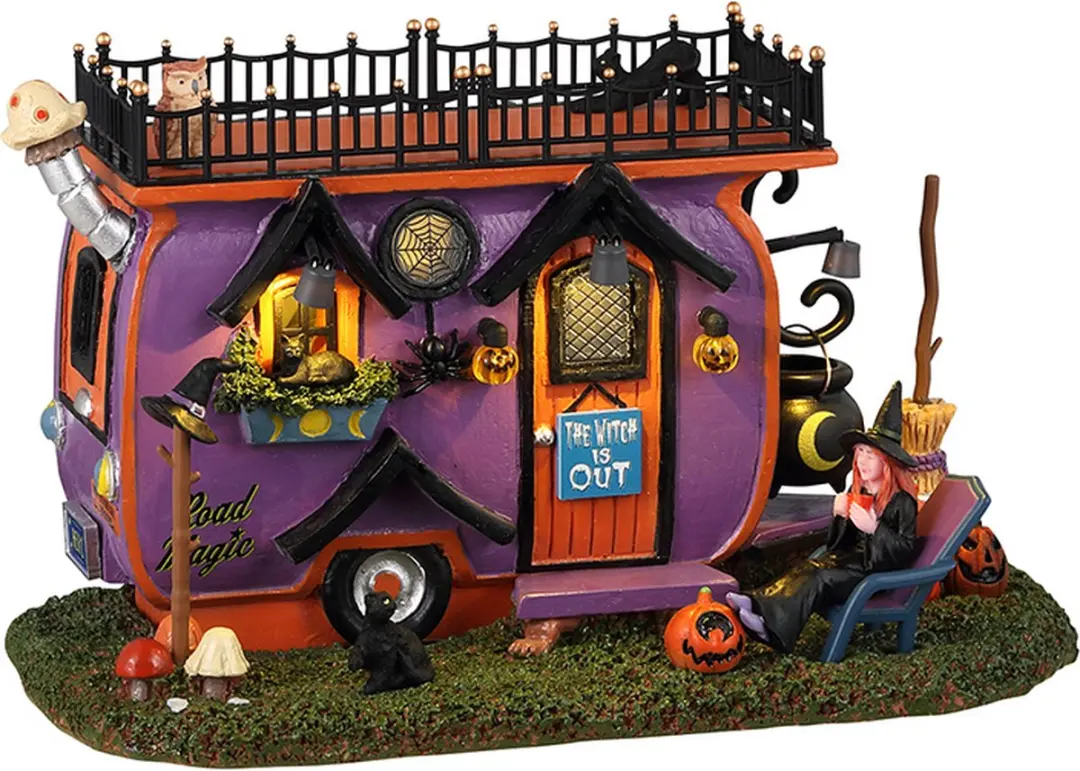 Lemax Spooky Town Witch Vanlife - Mix