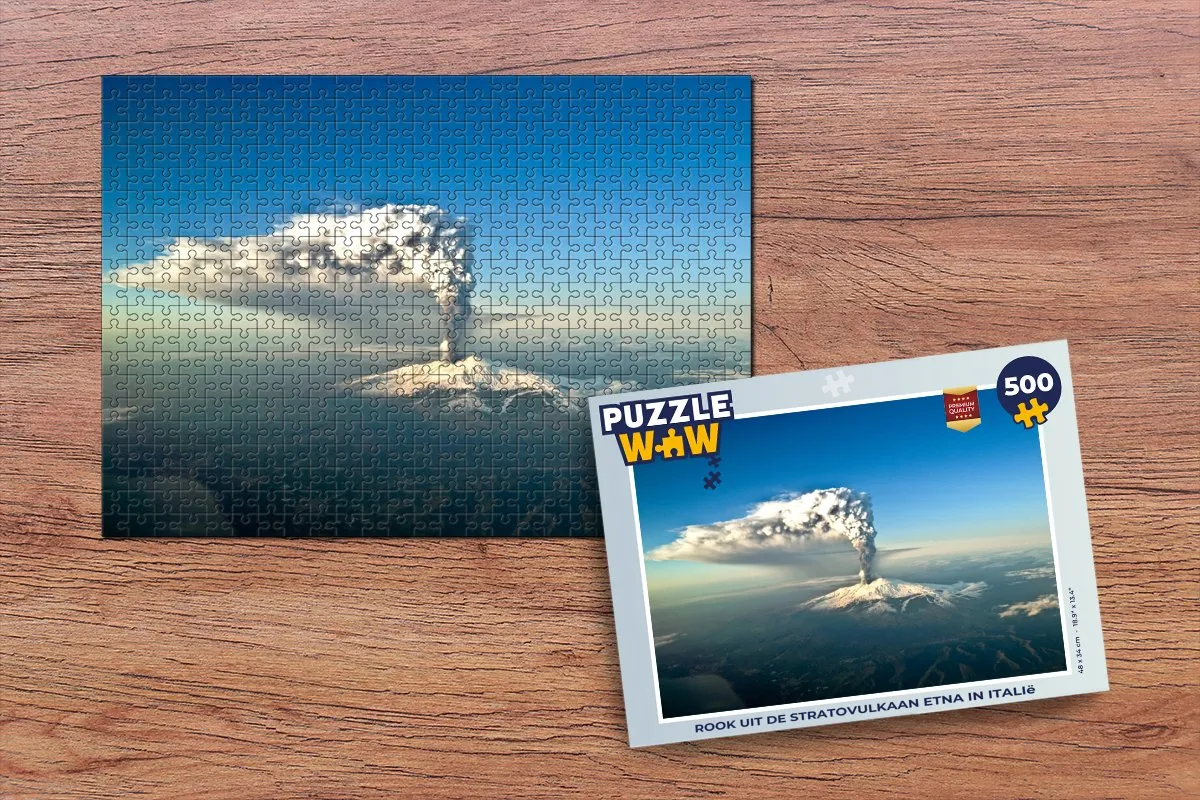 PuzzleWow Legpuzzel Rook uit de Etna 500 Stuks