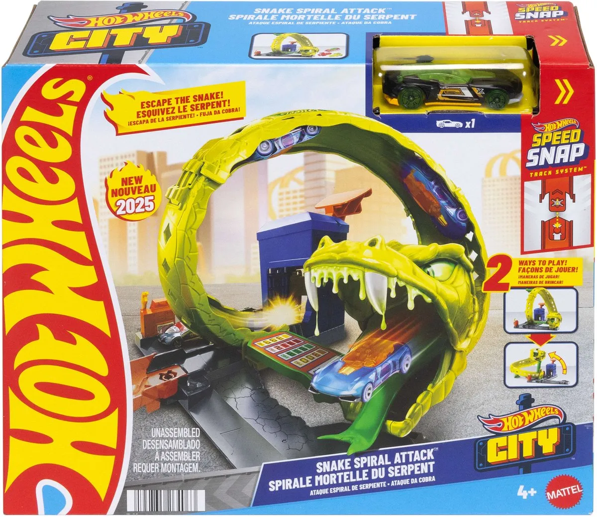Hot Wheels JBM63 Racebaan - 25 Delen - Groen