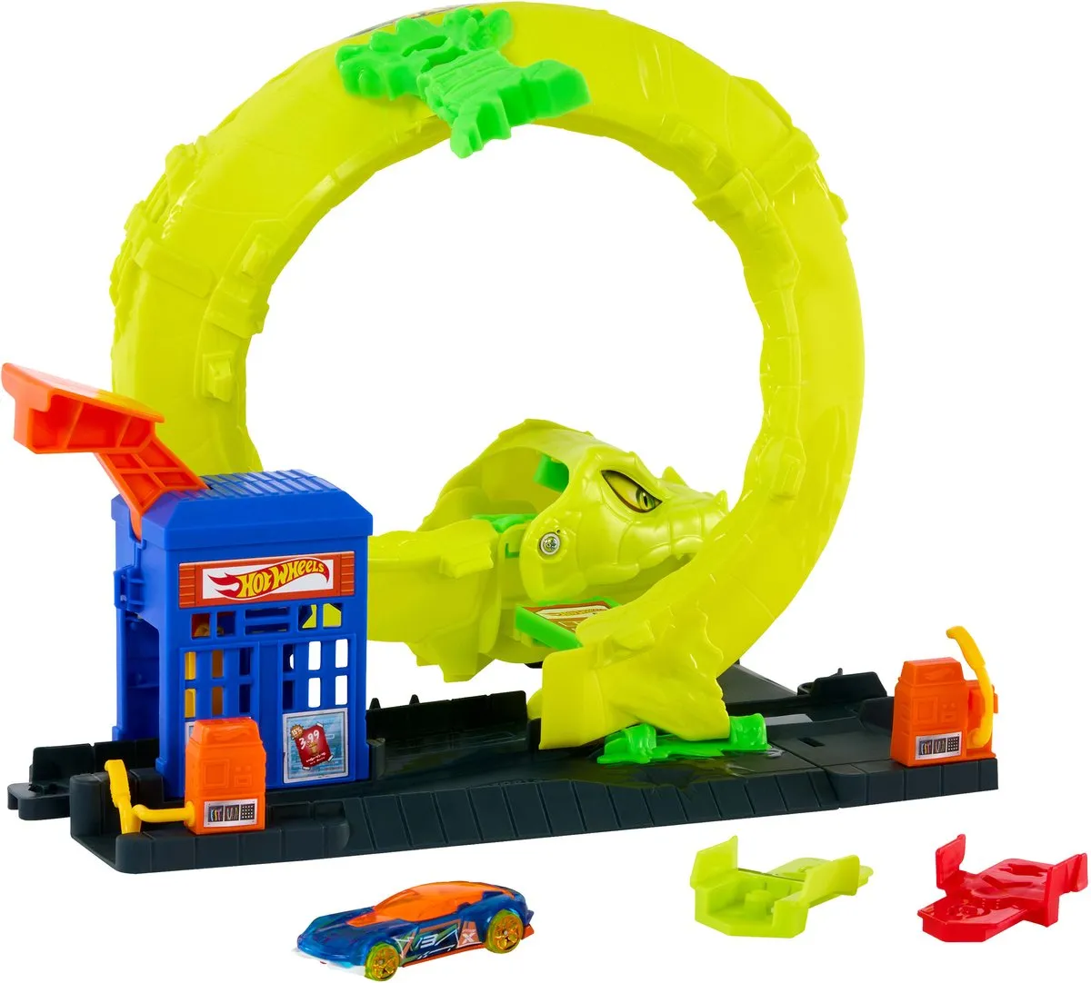 Hot Wheels JBM63 Racebaan - 25 Delen - Groen