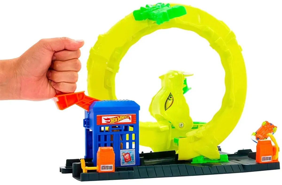 Hot Wheels JBM63 Racebaan - 25 Delen - Groen