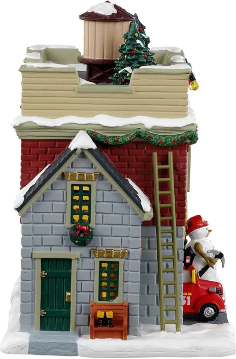 Lemax Casey St. Firehouse Verlicht Gebouw - Mix