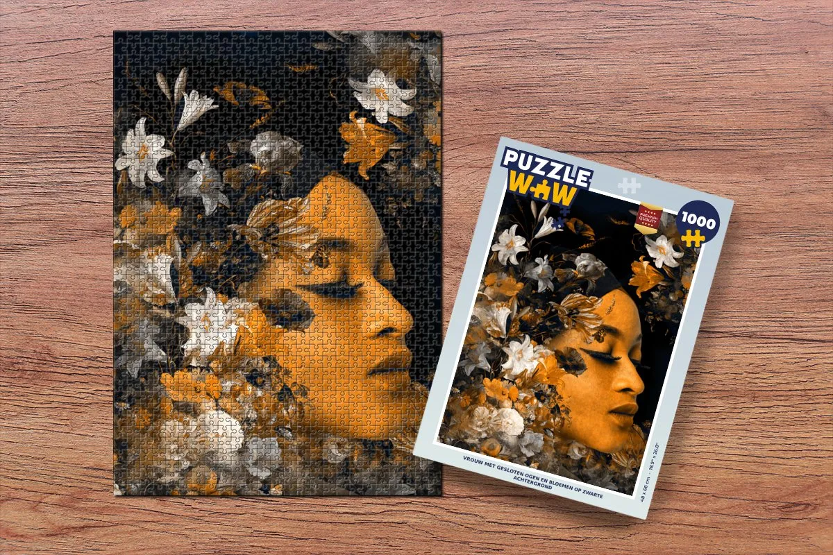 PuzzleWow Bloem Vrouwen Legpuzzel 1000 Stuks - Multicolor