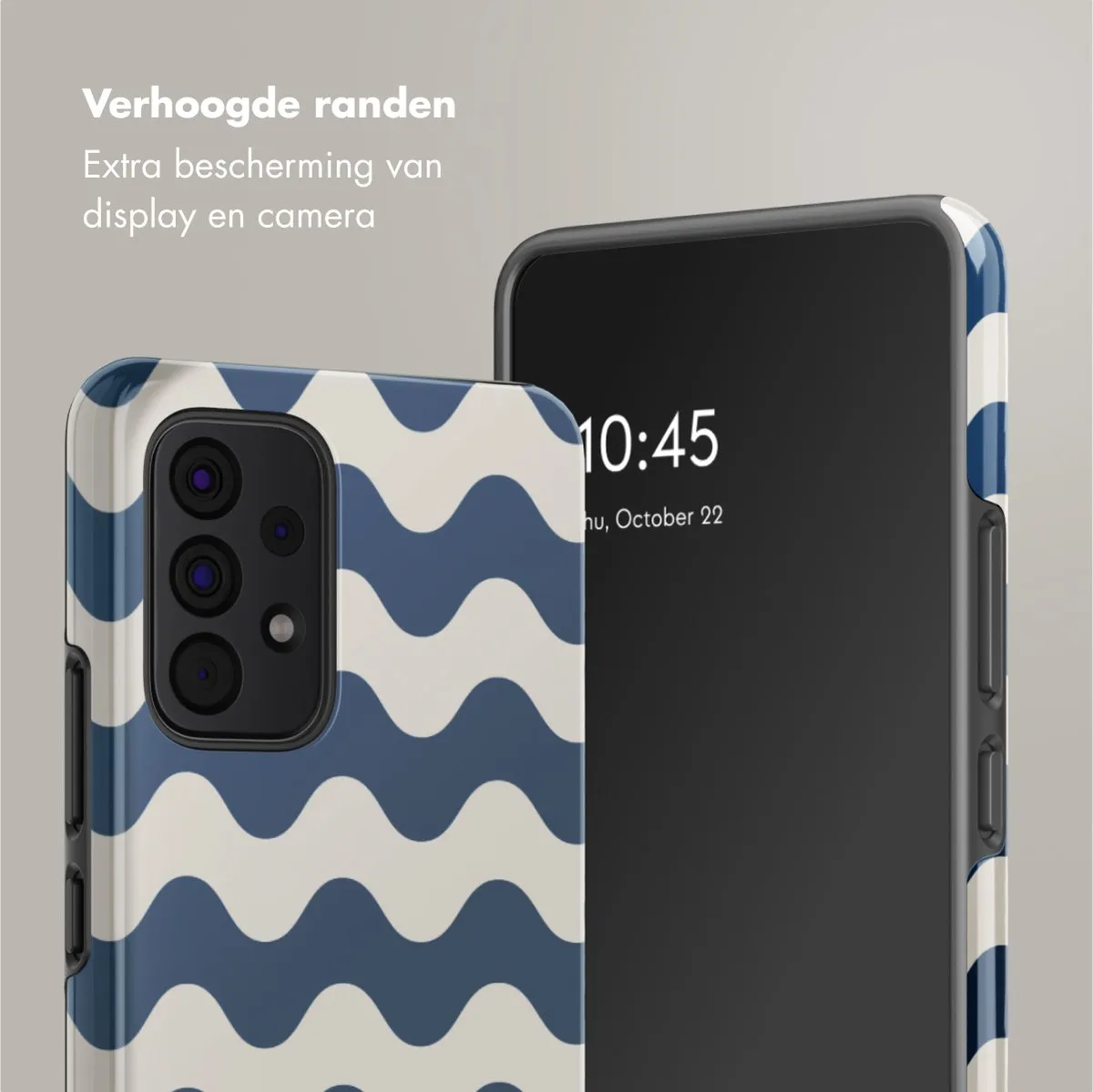 Selencia Wave Vibes Classic Blue Hoesje Samsung Galaxy A53