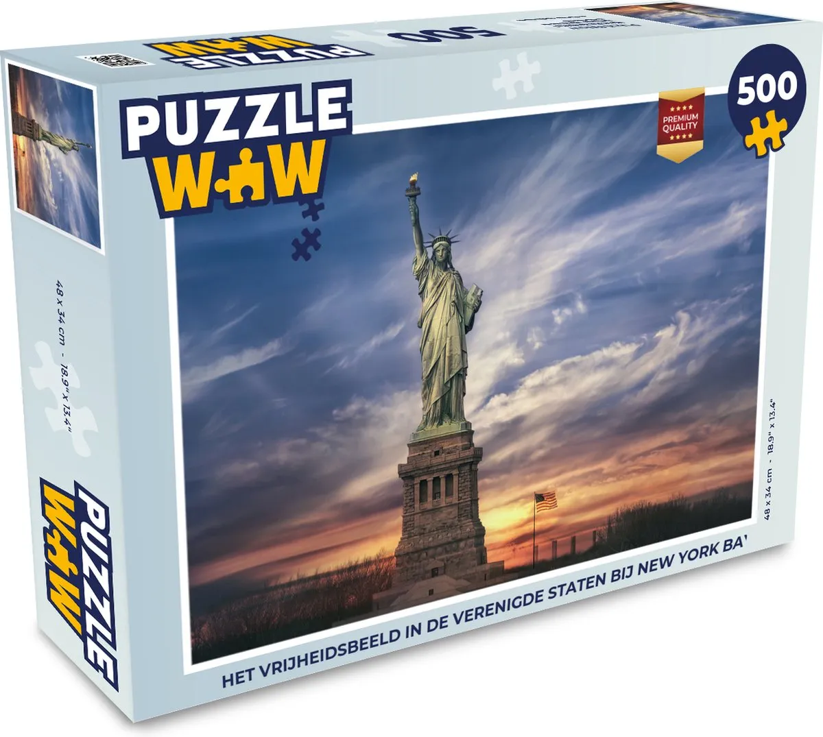 PuzzleWow Het Vrijheidsbeeld Legpuzzel 500 Stuks