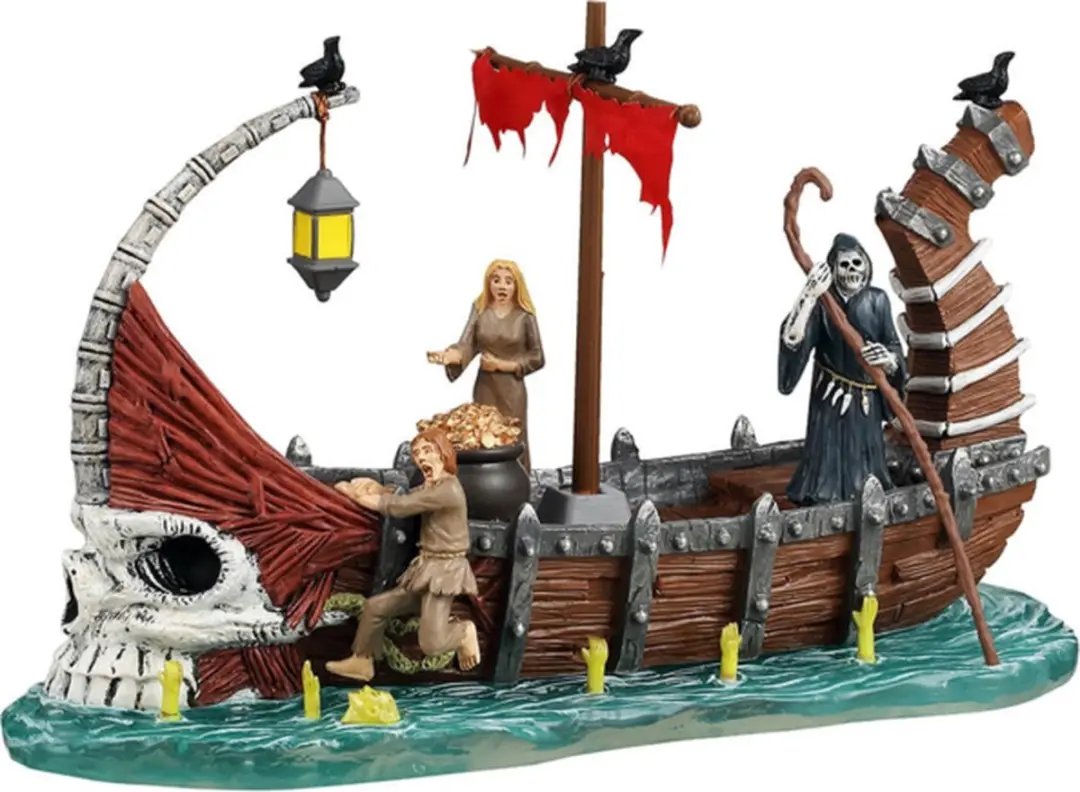Lemax Spooky Town Ferry On River Styx
