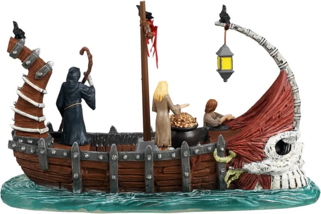 Lemax Spooky Town Ferry On River Styx