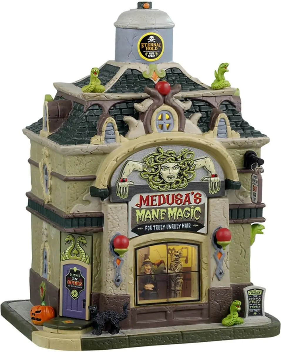 Lemax Spooky Town Medusa's Mane Magic