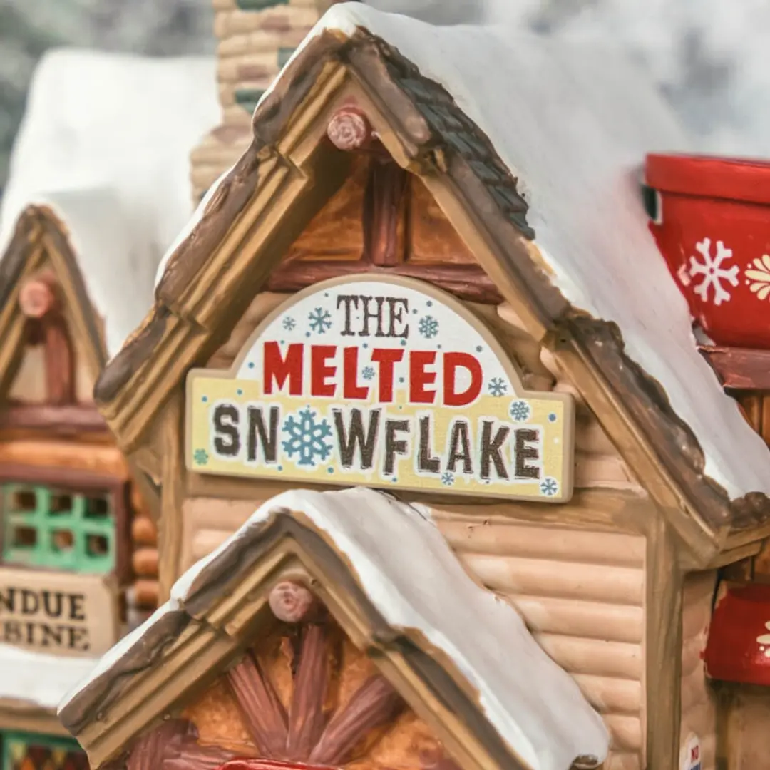 Lemax The Melted Snowflake Verlicht Gebouw - Meerkleurig