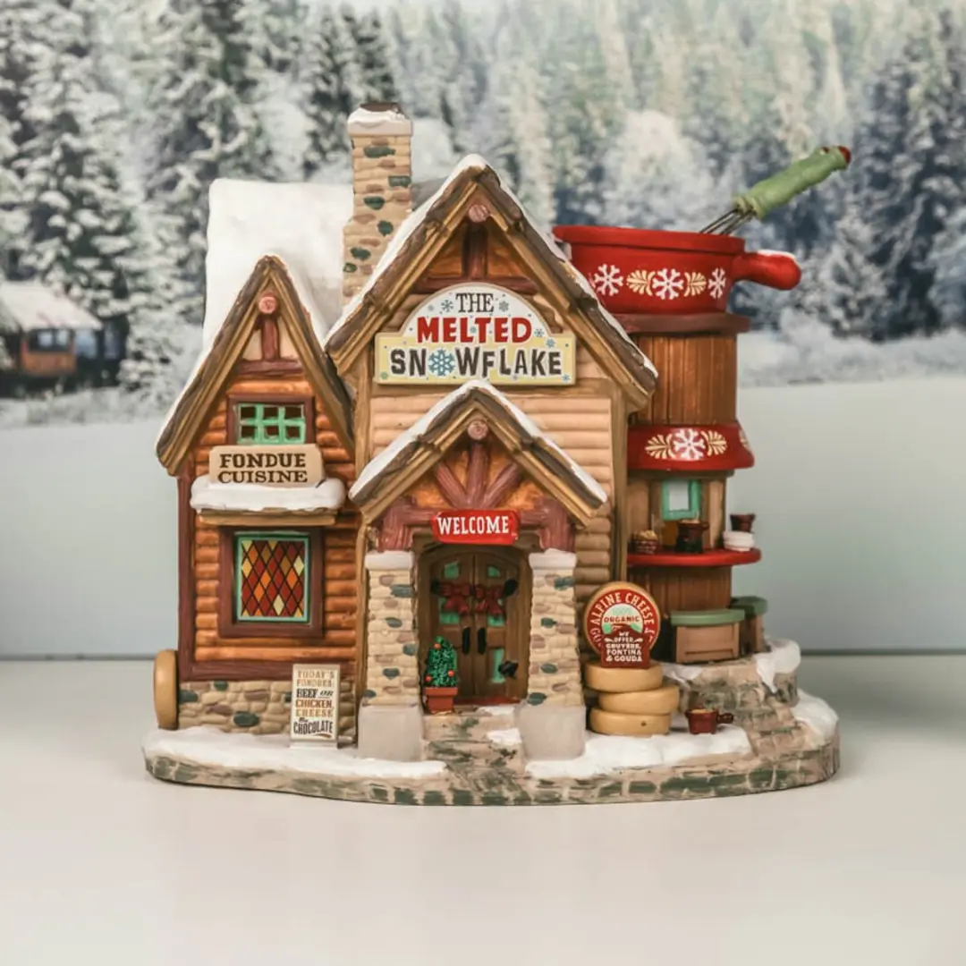 Lemax The Melted Snowflake Verlicht Gebouw
