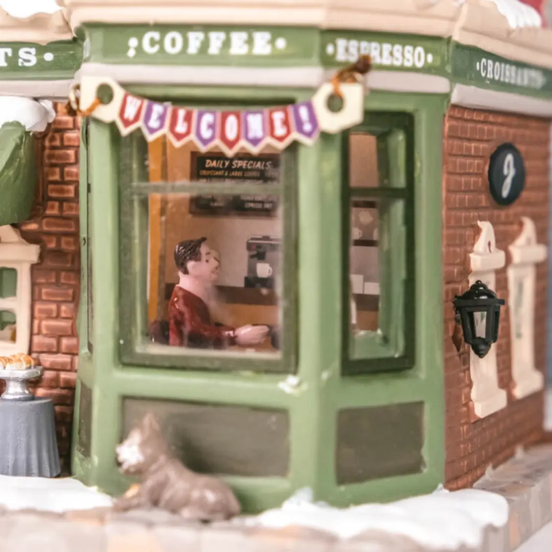 Lemax Juliette's Croissant & Coffee Shop Verlicht Gebouw - Meerkleurig