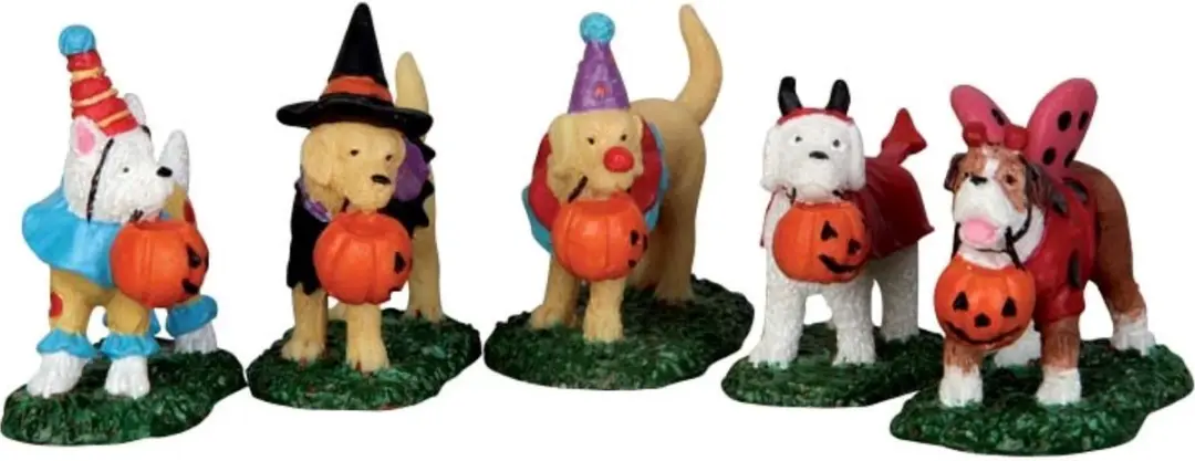 Lemax Trick Or Treating Dogs Kerstset