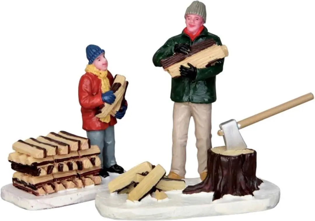 Lemax Stacking Firewood Kersthuisjes