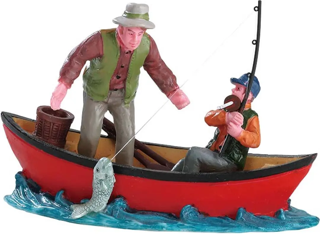 Lemax Canoe Catch Kersthuisje - Neutraal