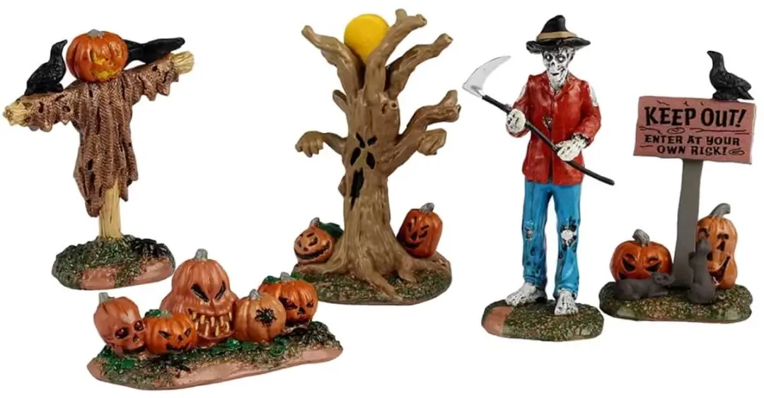 Lemax Spooky Town Creepy Pumpkin Patch - Set van 5 Multicolor