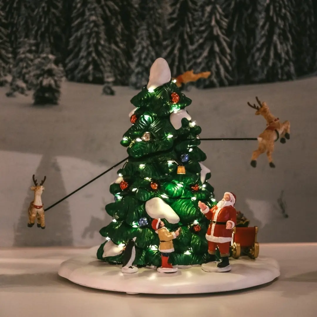 Lemax Reindeer Races Kerstboom met bewegende rendieren - Mehrfarbig