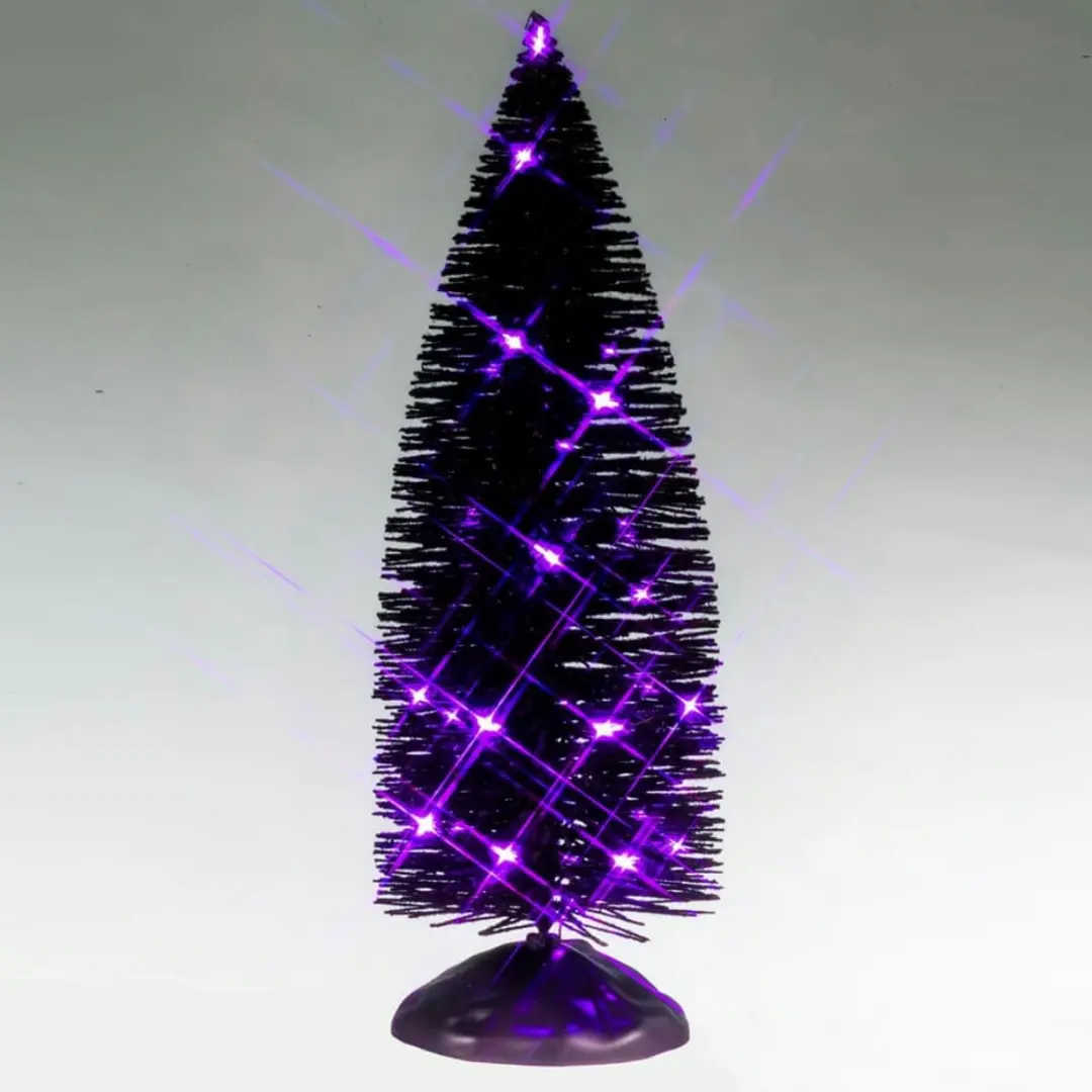 Lemax Black Bristle Tree - Paarse Lichten