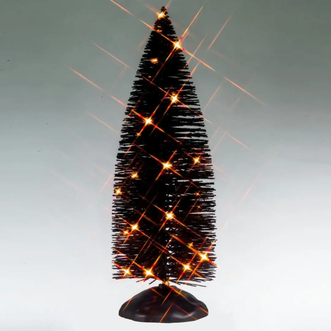 Lemax Black Bristle Tree - Oranje Lichten
