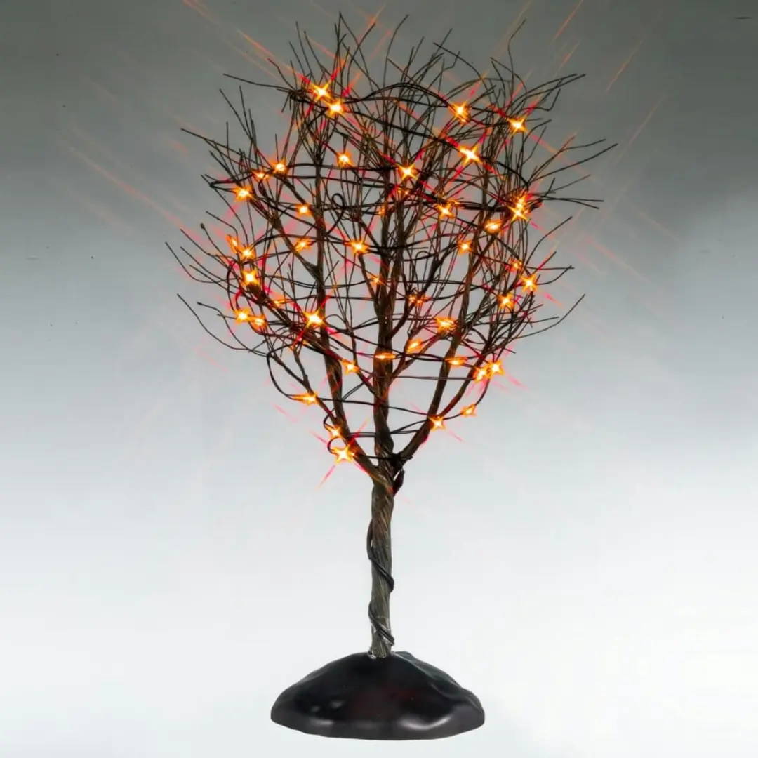 Lemax Spooky Town Droge Boom Oranje Lichtslinger