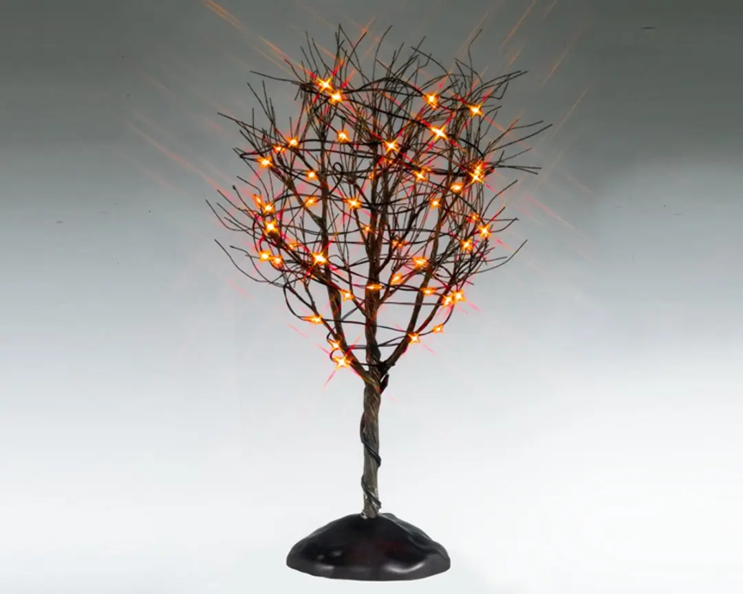 Lemax Spooky Town Droge Boom Oranje Lichtslinger