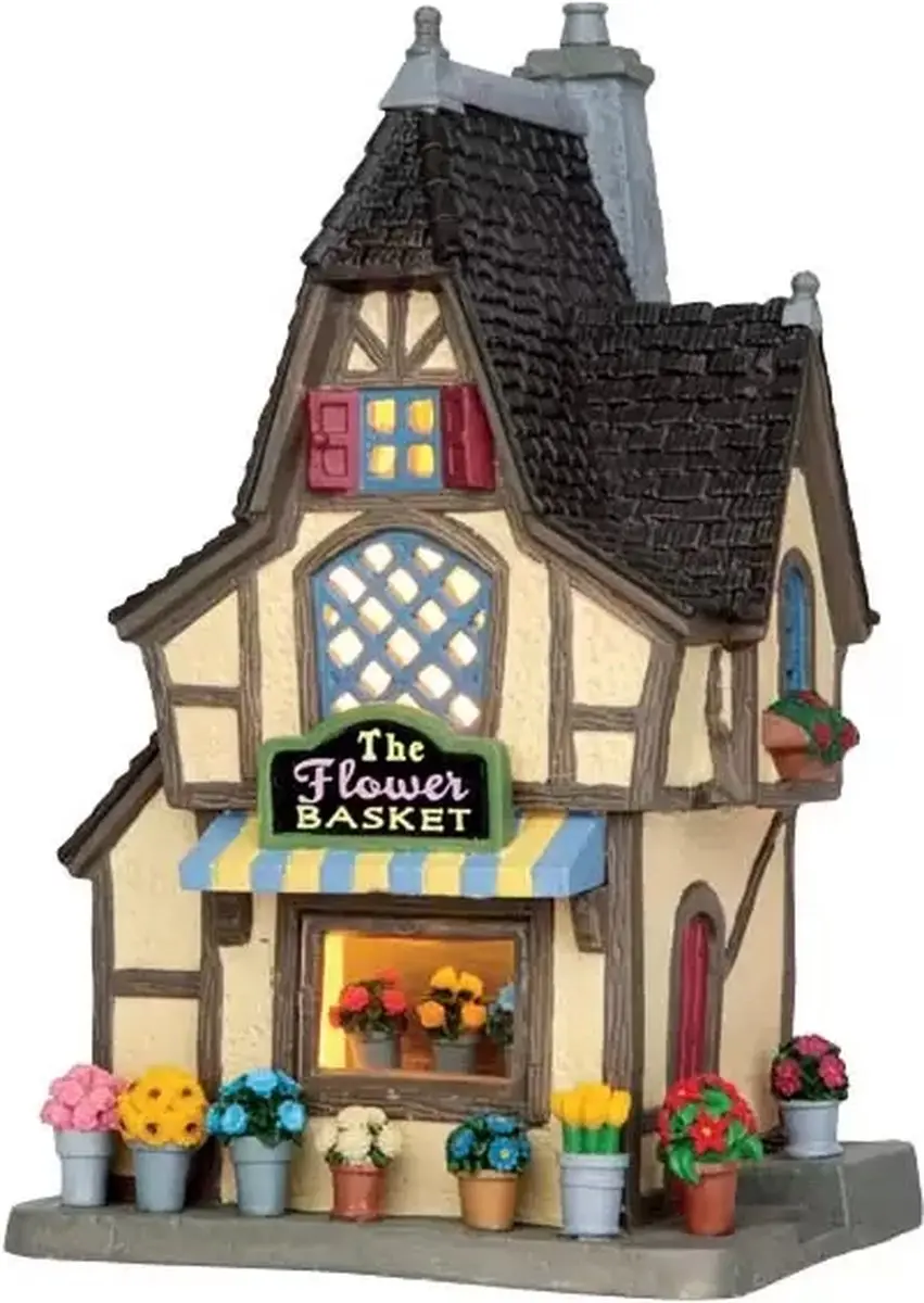 Lemax The Flower Basket Verlicht Gebouw - Mix