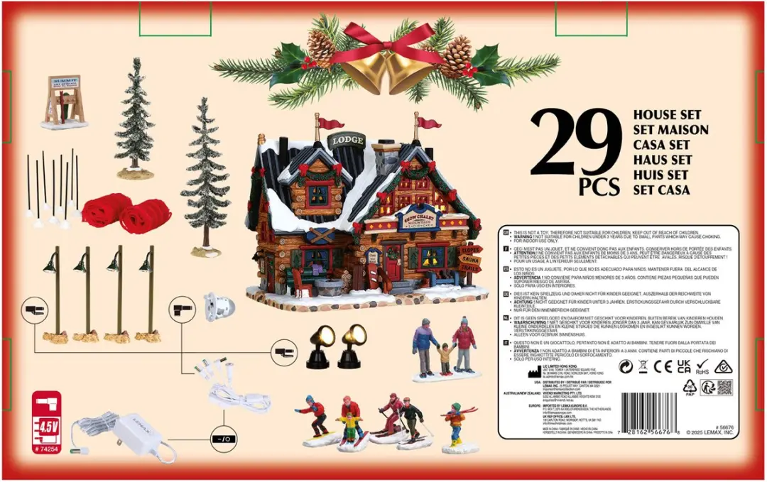 Lemax Apres-Ski Lodge Set - Verlichte attractie - Meerkleurig