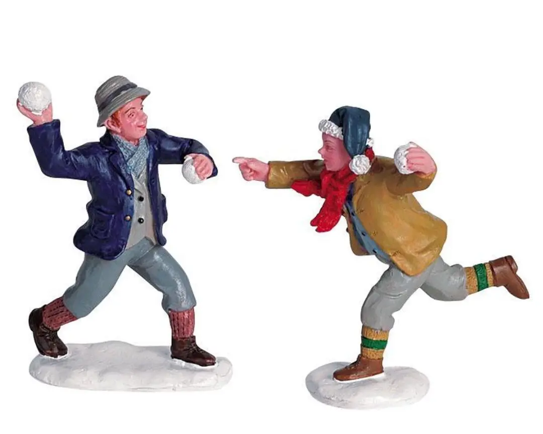 Lemax Snowball Fun Kersthuisjes Set - 2 Stuks - Neutraal