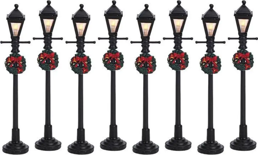 Lemax Gas Lantern Street Lamp Set