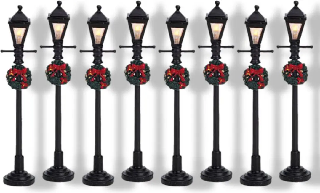 Lemax Gas Lantern Street Lamp Set - 8 Stuks - 4.5V
