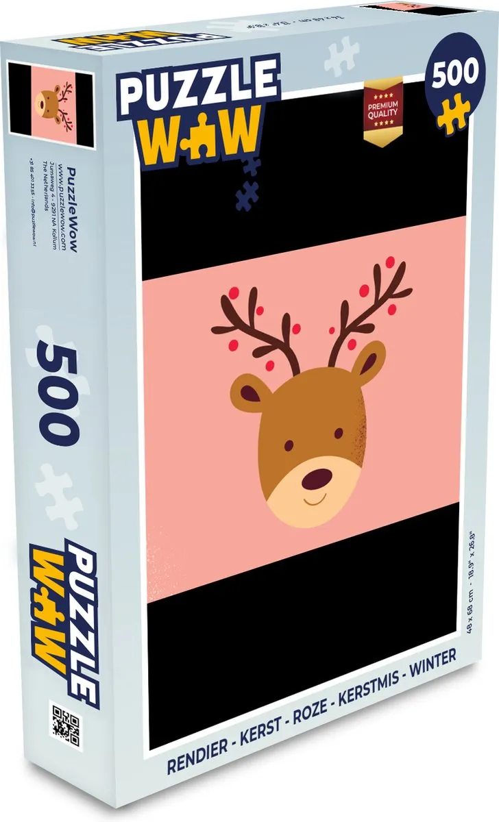 PuzzleWow Kerst Rendier Legpuzzel 500 Stuks