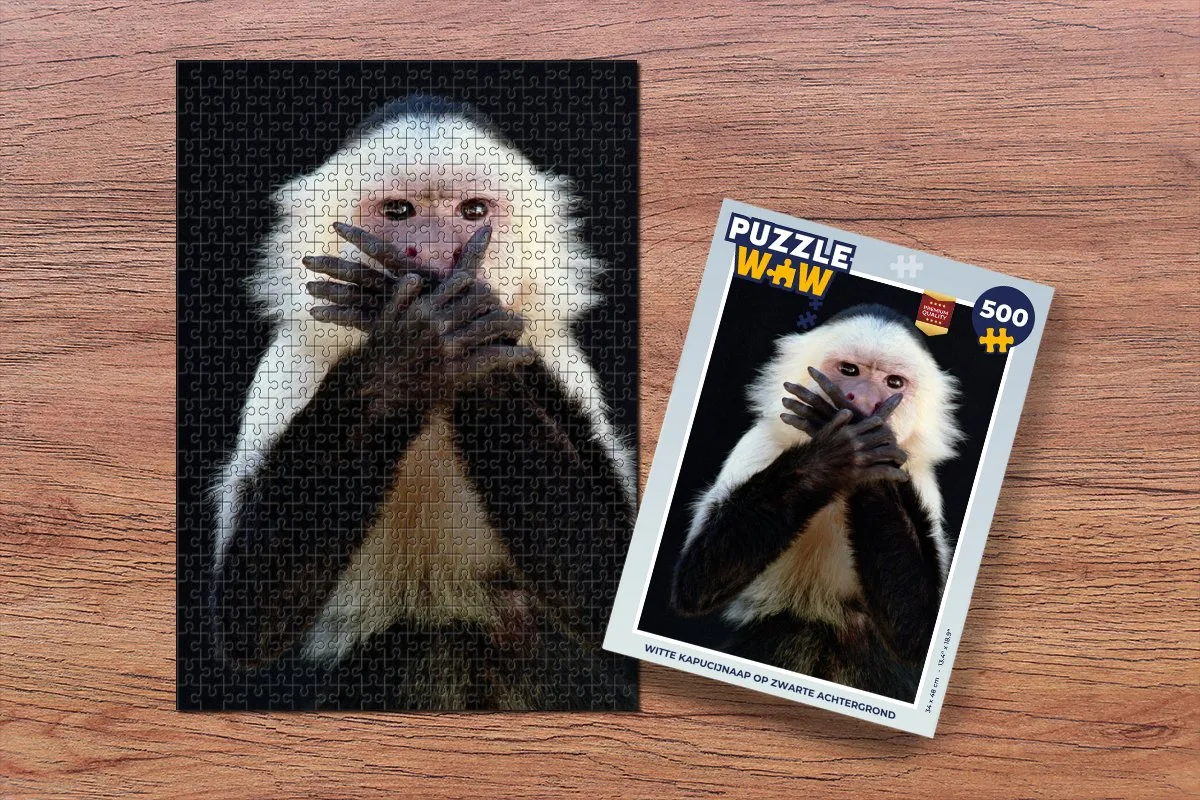 PuzzleWow Wilde Dieren Portret Legpuzzel 500 Stuks - Multicolor