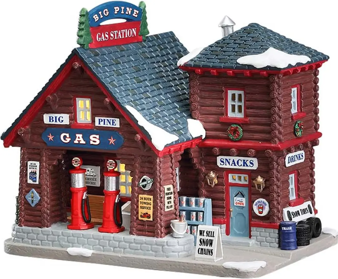 Lemax Big Pine Gas Station - Ledverlichting 2017 Collectie