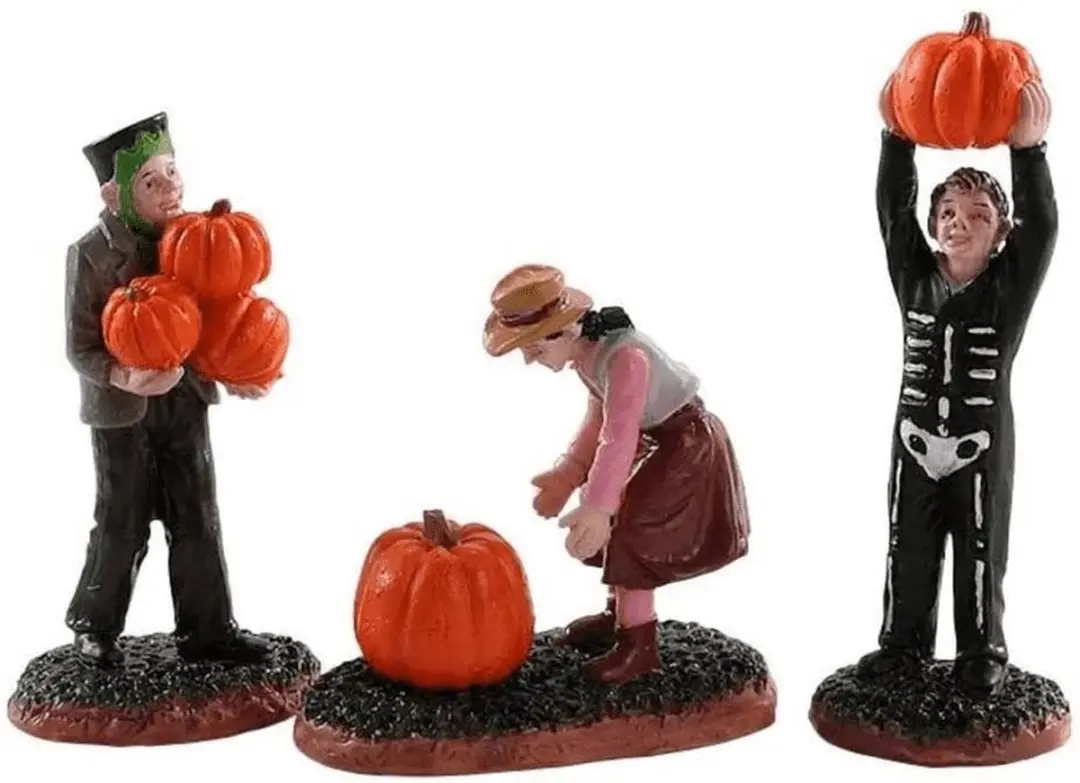 Lemax Pumpkin Pickers - 3 Stuks - Neutraal
