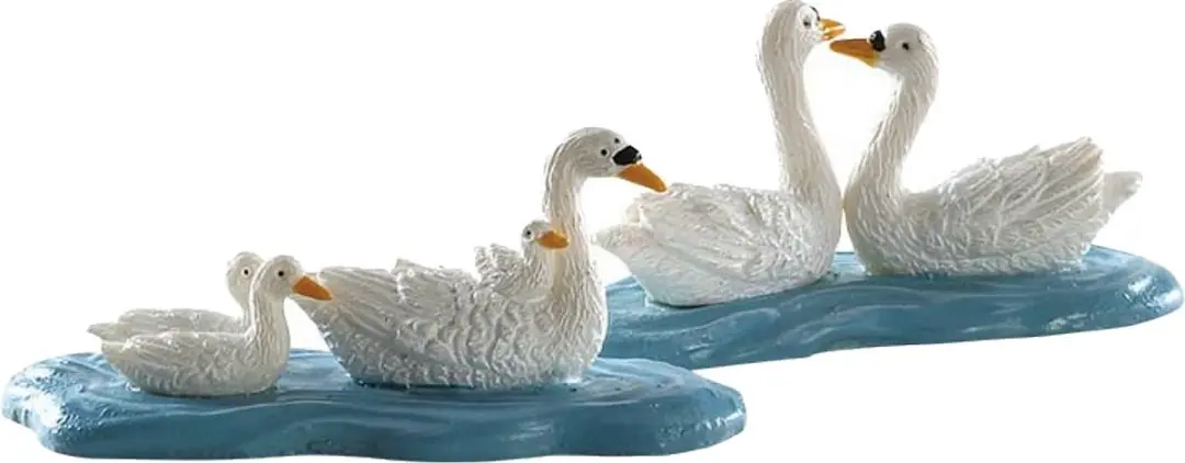 Lemax Swans Set
