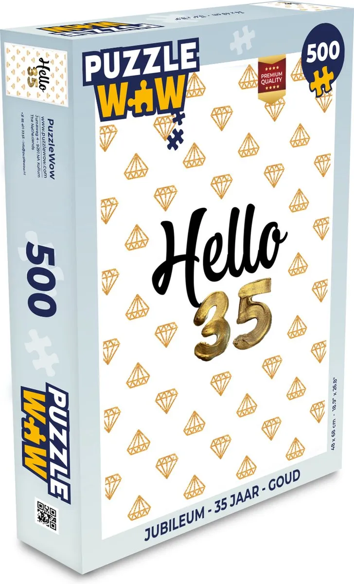 PuzzleWow Jubileum Legpuzzel 500 Stuks