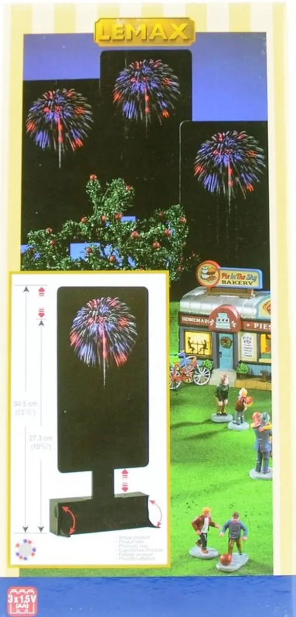 Lemax Red White & Blue Fireworks - 4x4.5V