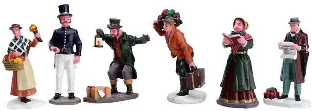 Lemax Townsfolk Figurines - 6 Stuks - Kersthuisjes - afbeelding 6 van 6