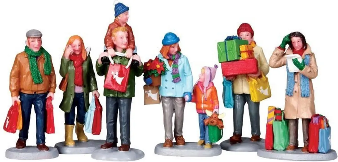 Lemax Holiday Shoppers Set - 6 Stuks - Mix