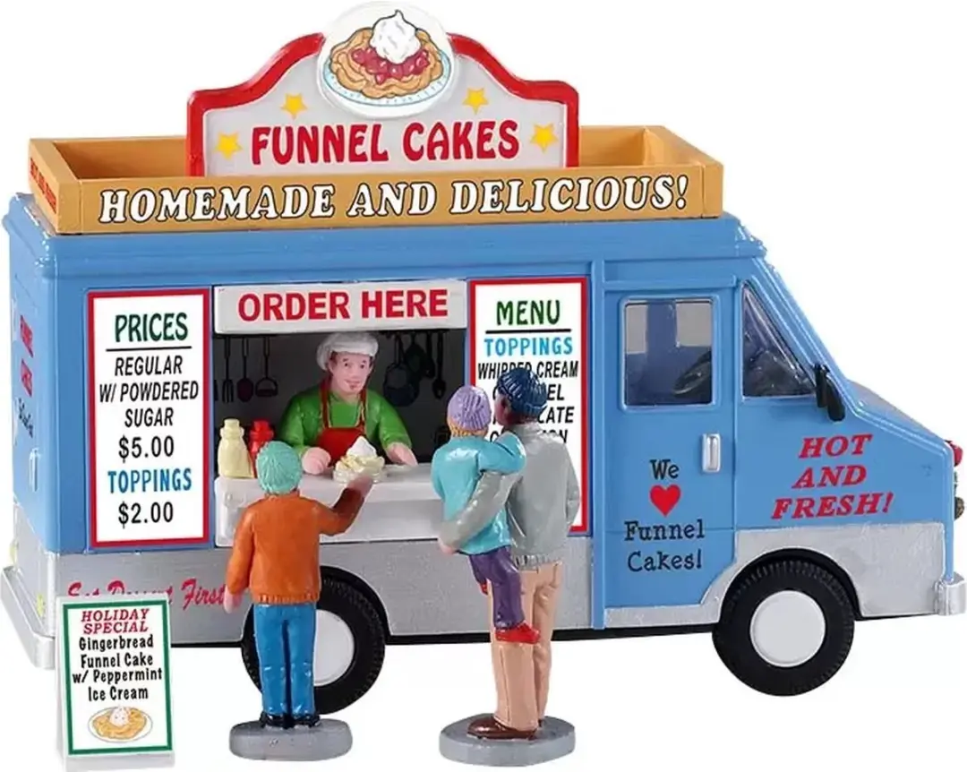 Lemax Funnel Cakes Food Truck - Set van 4 Stuks - afbeelding 6 van 6