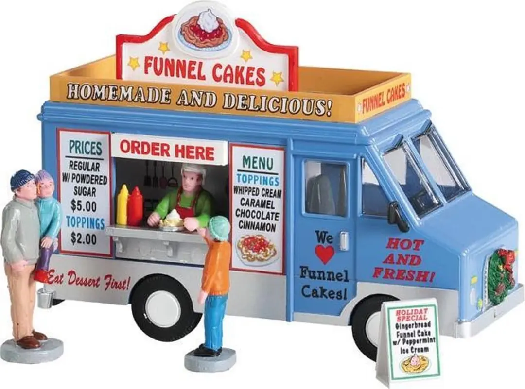 Lemax Funnel Cakes Food Truck - Set van 4 Stuks