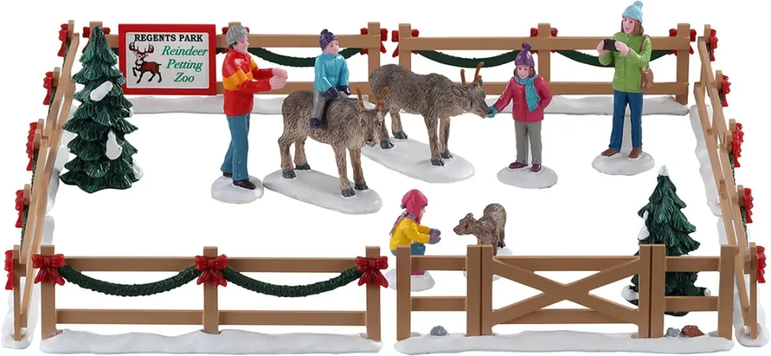 Lemax Reindeer Petting Zoo Figuur