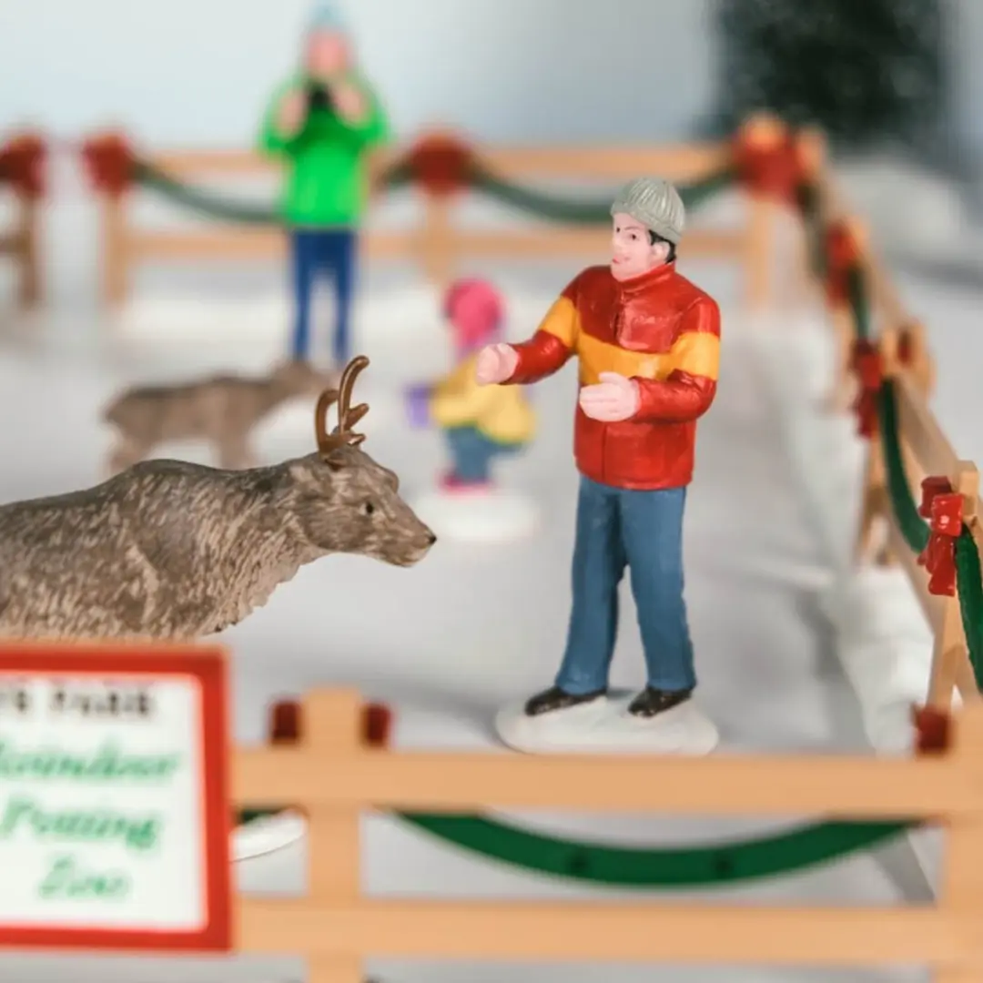 Lemax Reindeer Petting Zoo Figuur - Neutraal