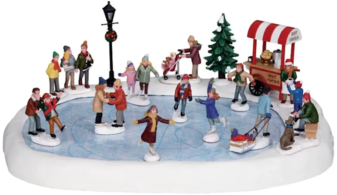 Lemax Kerstdorp Schaatsbaan
