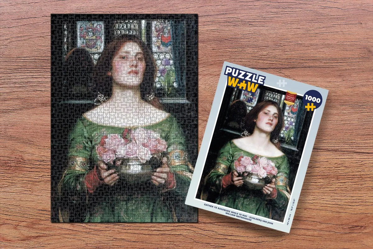PuzzleWow Legpuzzel Gather ye rosebuds 1000 Stuks - Multicolor
