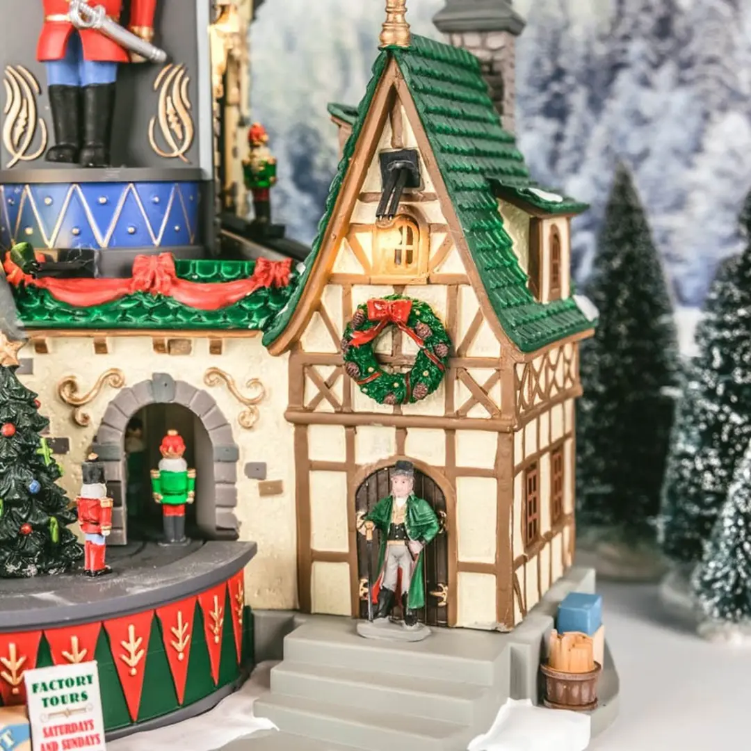 Lemax Ludwig’s Wooden Nutcracker Factory Verlicht Gebouw