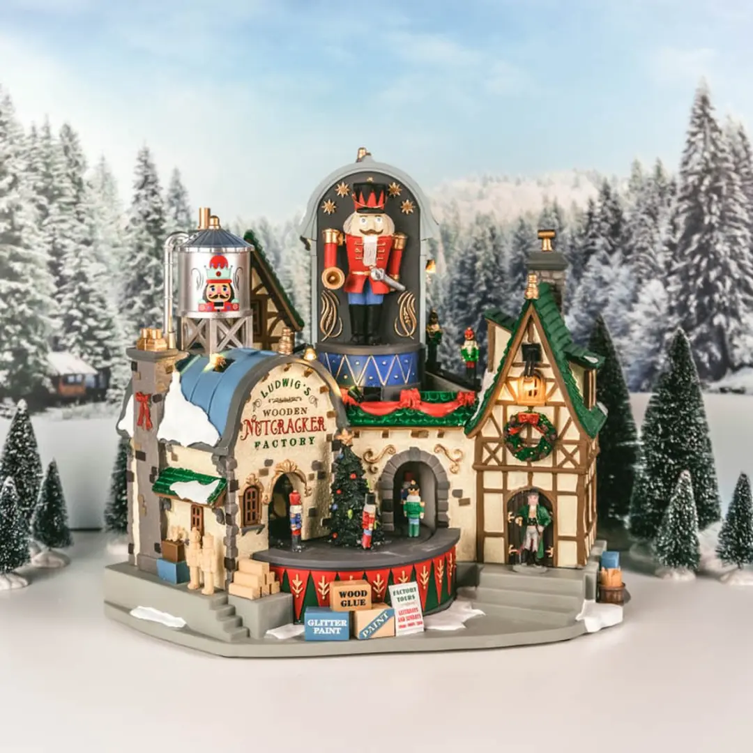 Lemax Ludwig’s Wooden Nutcracker Factory Verlicht Gebouw