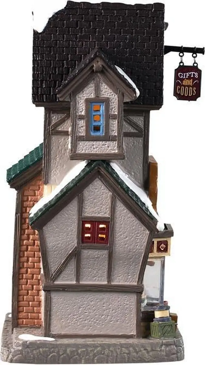 Lemax Willow Square Gift Merchant Verlicht Gebouw - Caddington Village