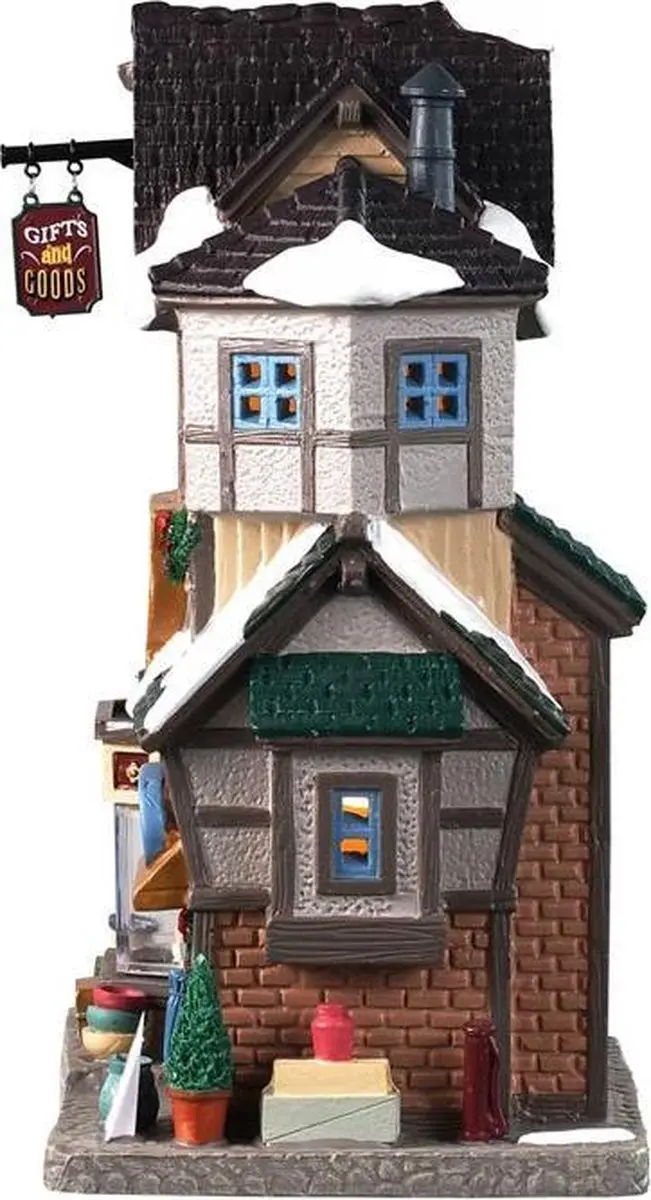 Lemax Willow Square Gift Merchant Verlicht Gebouw - Caddington Village