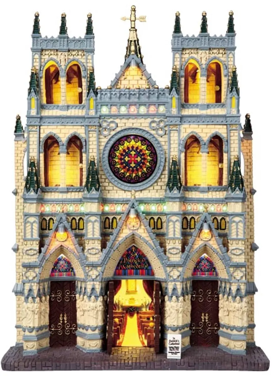 Lemax St. Patrick's Cathedral Verlicht Gebouw