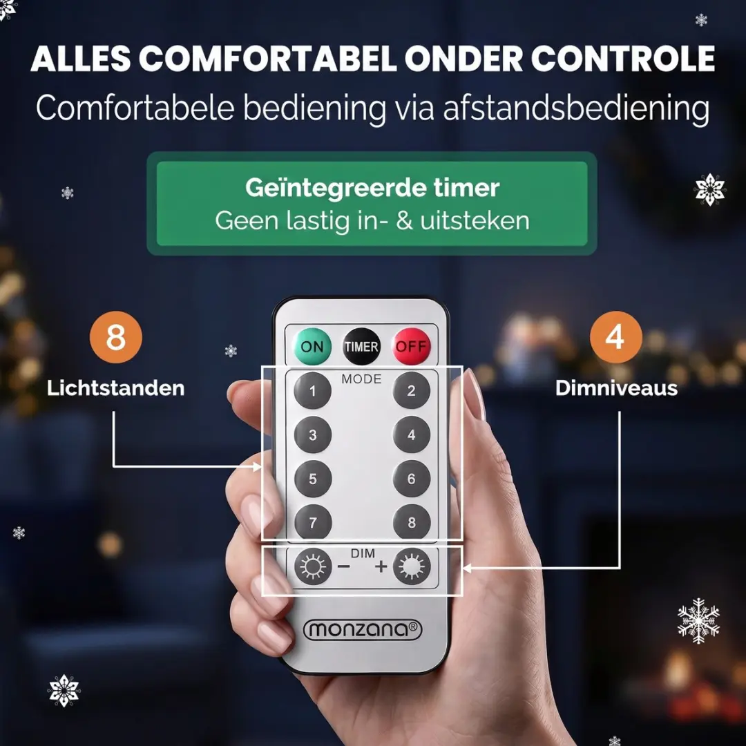 Monzana Kerstman LED 240cm - Rood/Wit